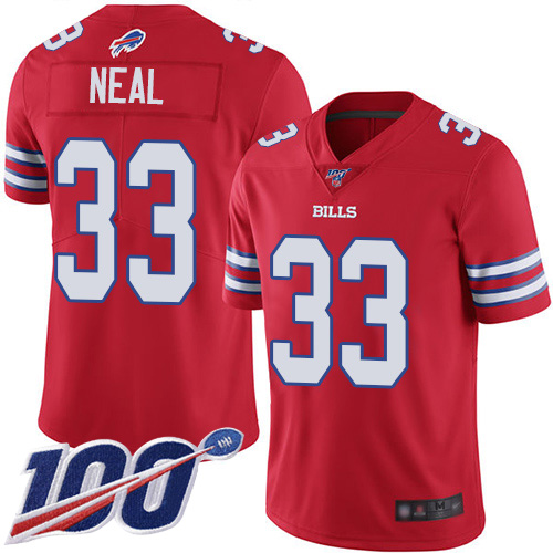 Men Buffalo Bills #33 Siran Neal Limited Red Rush Vapor Untouchable 100th Season NFL Jersey->buffalo bills->NFL Jersey
